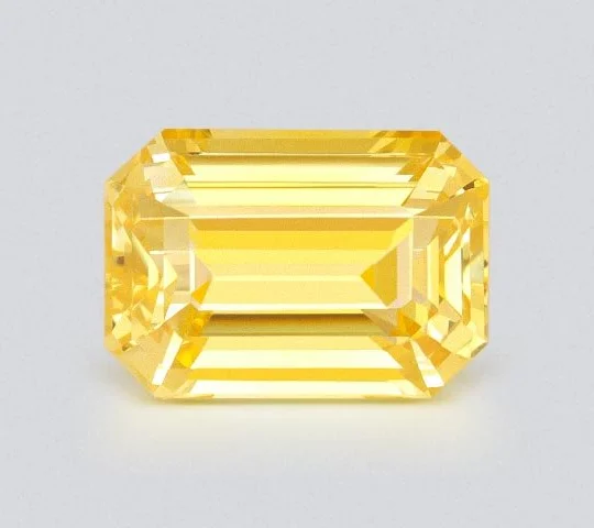 Radiant cut Golden sapphire