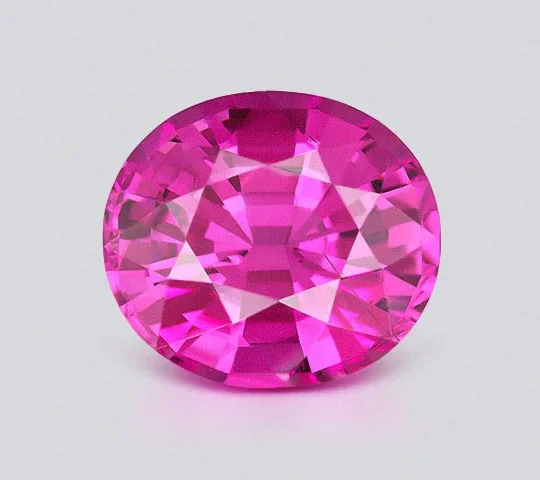 Octagon cut Vivid pink Rubellite