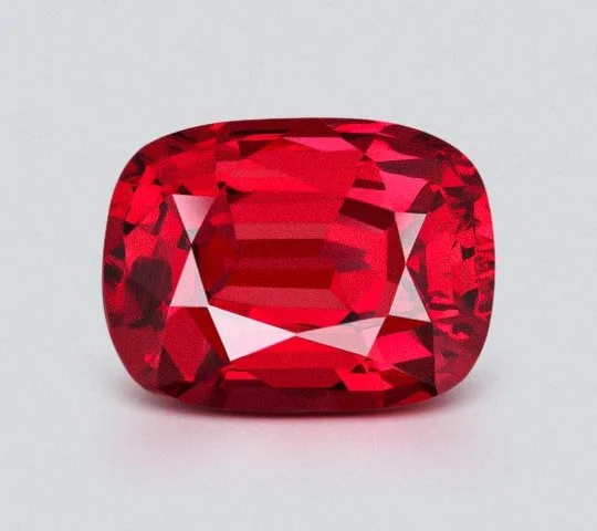 Cushion cut Vivid Red Spinel