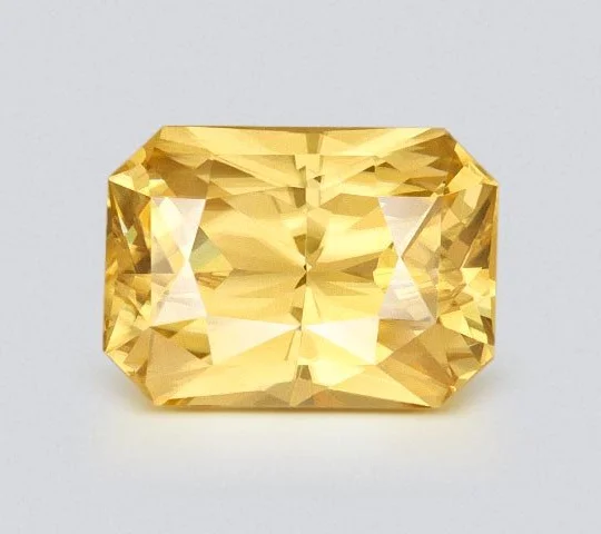 Cushion cut Желтый циркон