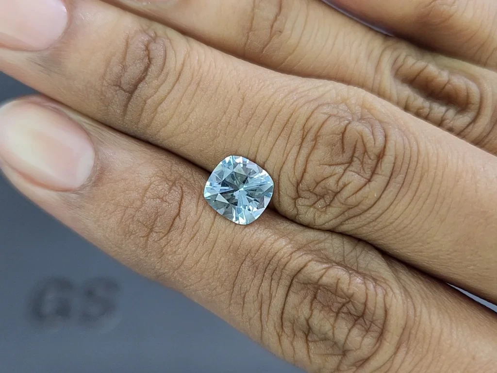 Aquamarine cushion cut 1.51 carats, Madagascar  Image №2