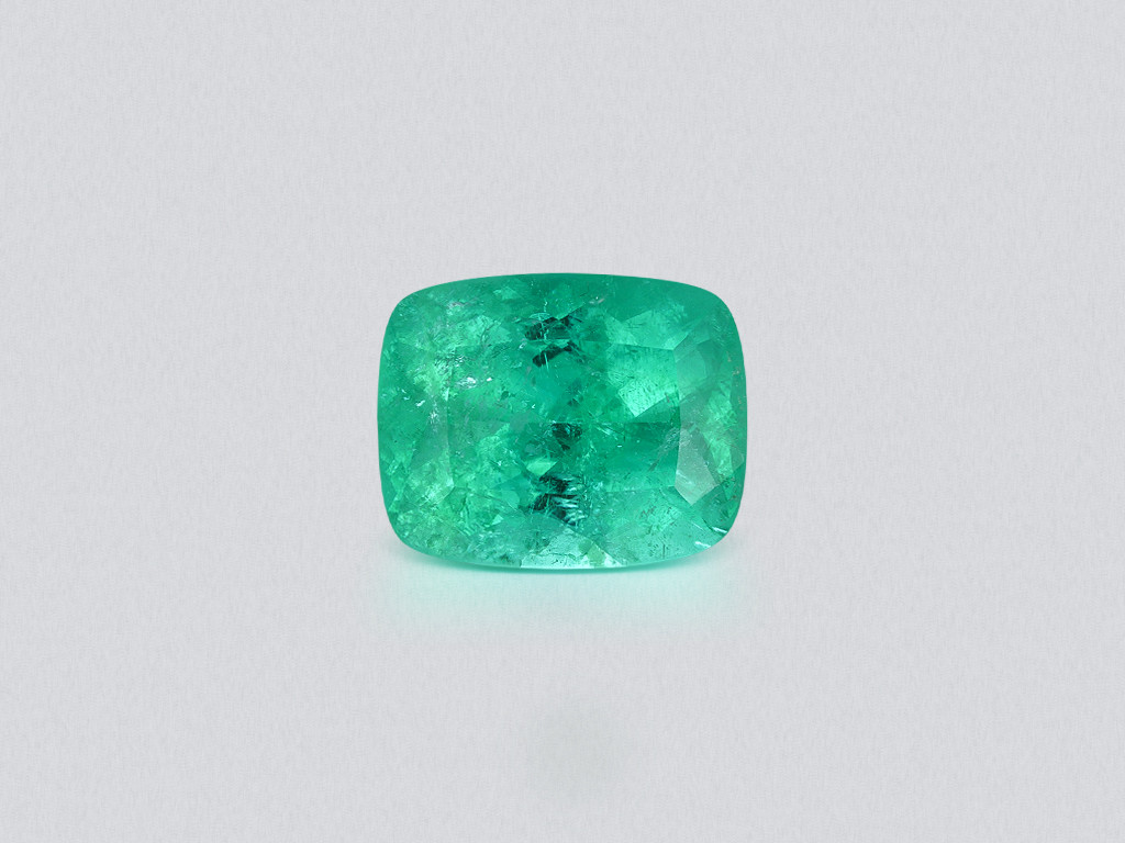 Neon-green Paraíba tourmaline cushion cut 16.01 carats, Brazil Image №1
