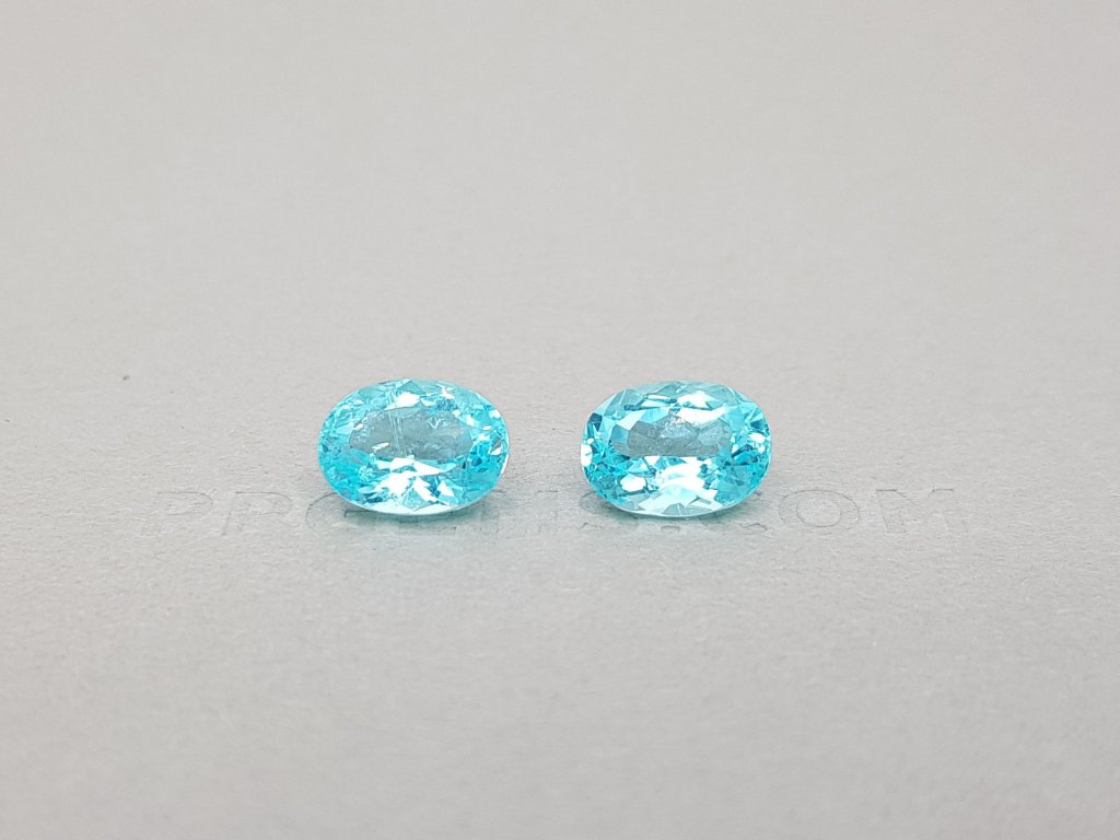 Paired Paraiba tourmalines, oval cut 4.40 ct Image №1