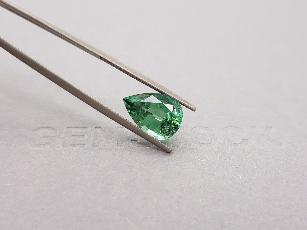 Blueish green pear cut tourmaline 3.97 ct Image №4