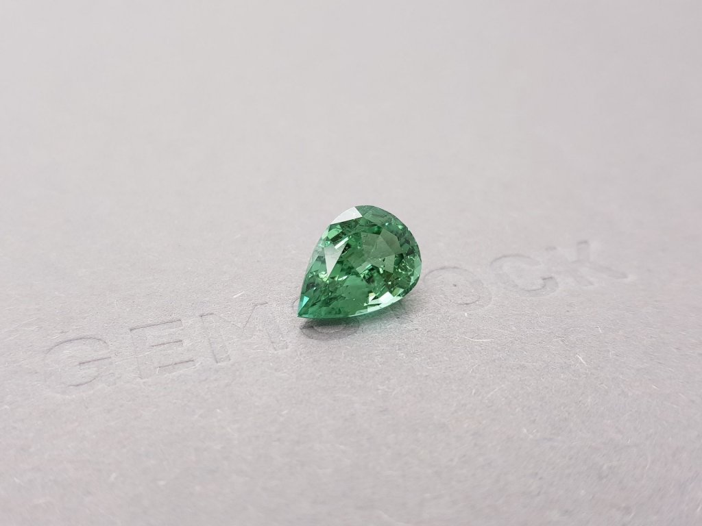Blueish green pear cut tourmaline 3.97 ct Image №2