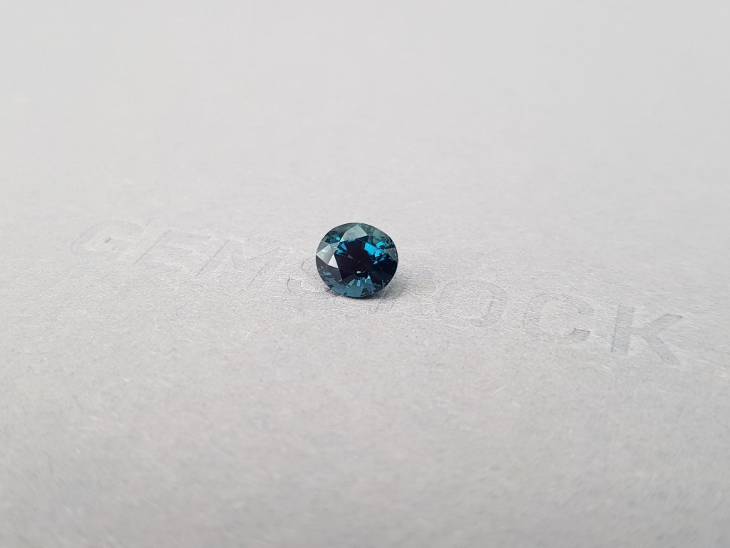 Unheated sapphire color Teal oval cut 1.37 ct, Madagascar, Image №3