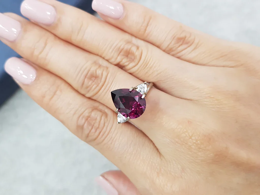 Pear cut umbalite garnet 5.17 ct, Tanzania Image №3