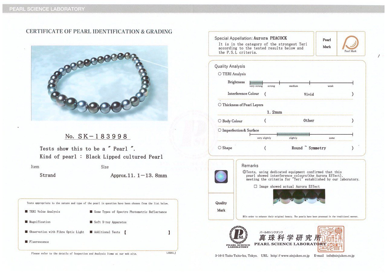 Two strands of South Sea pearls 11-13.8 mm, Tahiti Image №5