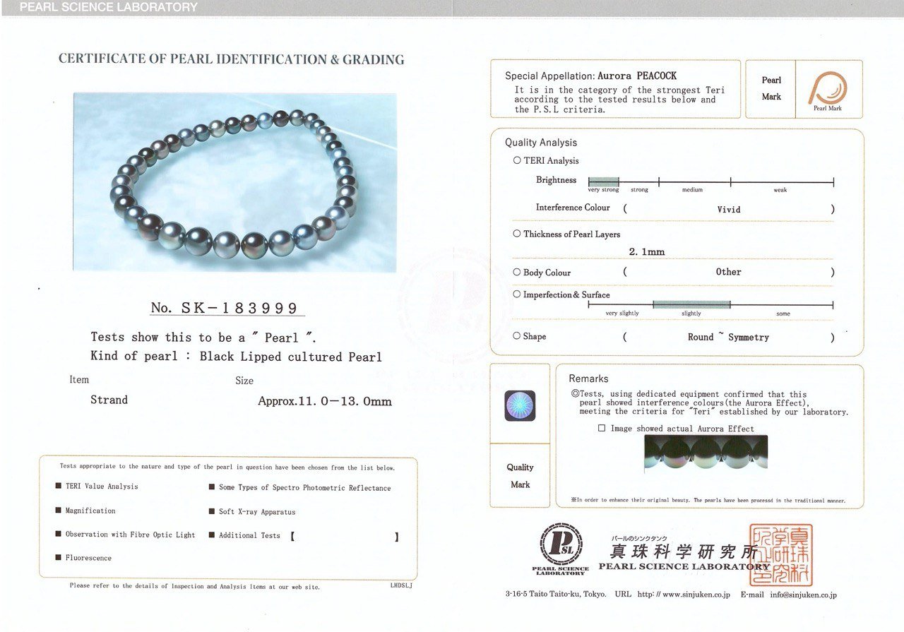 Two strands of South Sea pearls 11-13.8 mm, Tahiti Image №6