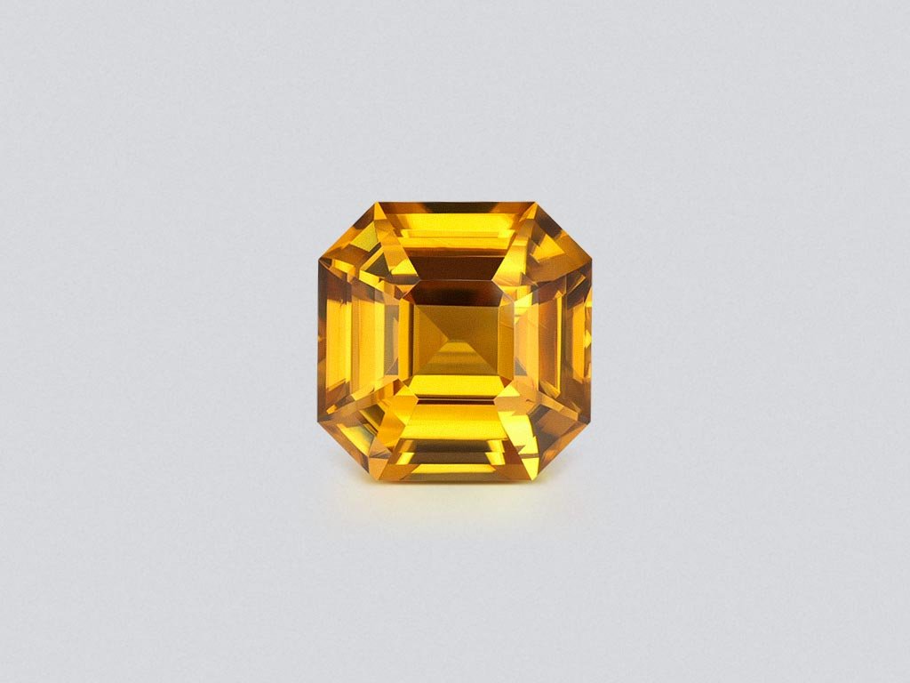 Octagon cut yellow zircon 9.91ct, Madagascar  Image №1