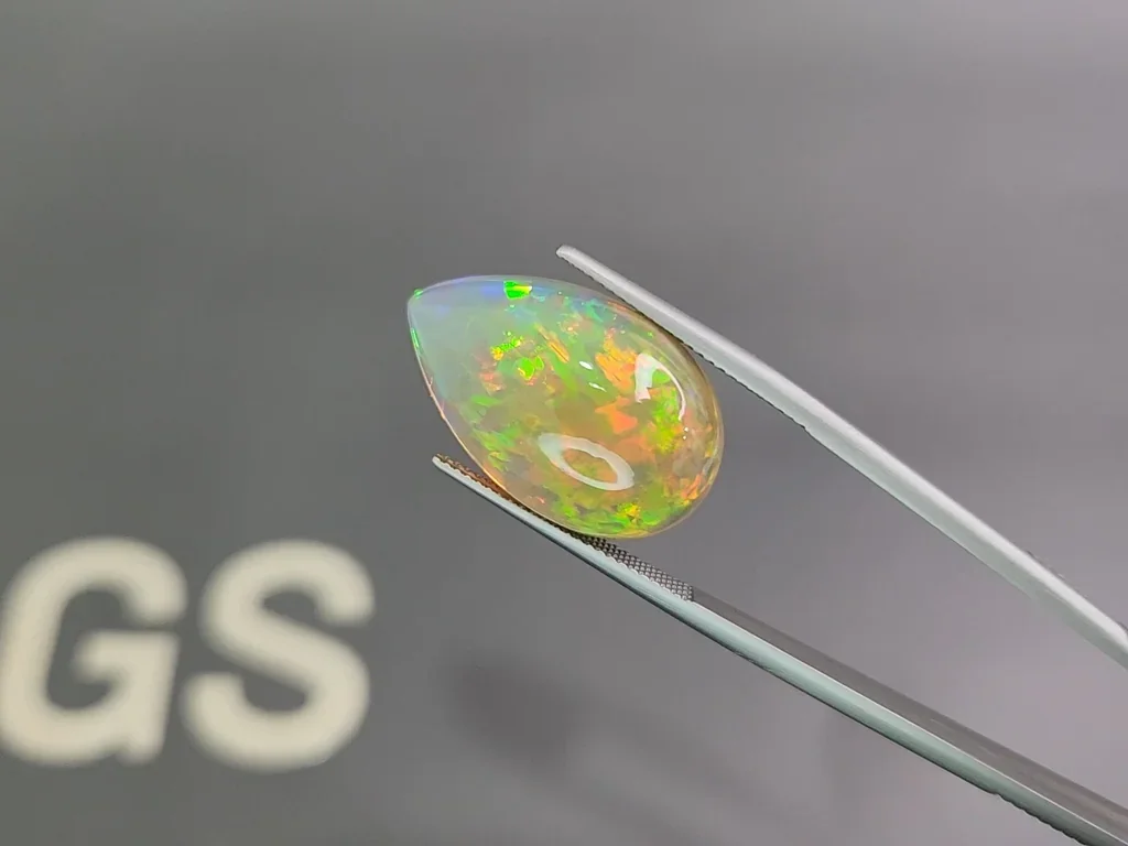 Large black opal cabochon cut 19.35 carats, Ethiopia Image №3