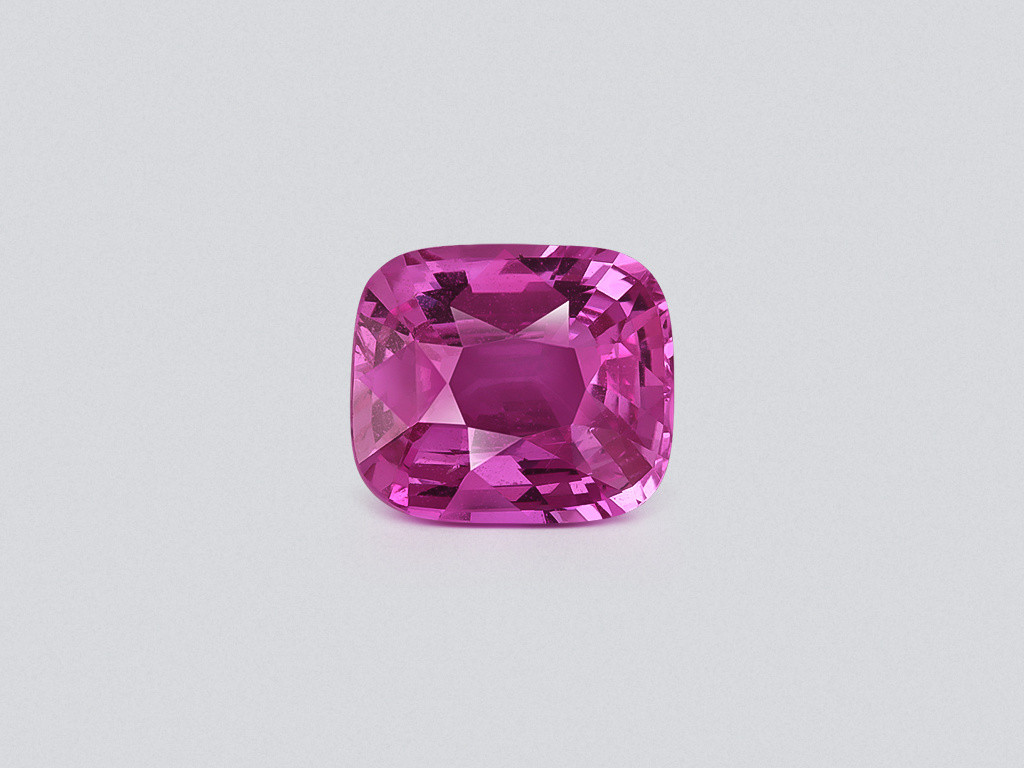 Unheated sapphire Vivid Pink cushion cut 7.01 carats, Sri Lanka   Image №1