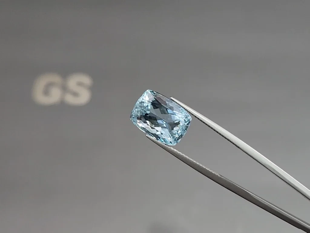 Aquamarine cushion cut 7.24 carats, Madagascar  Image №3