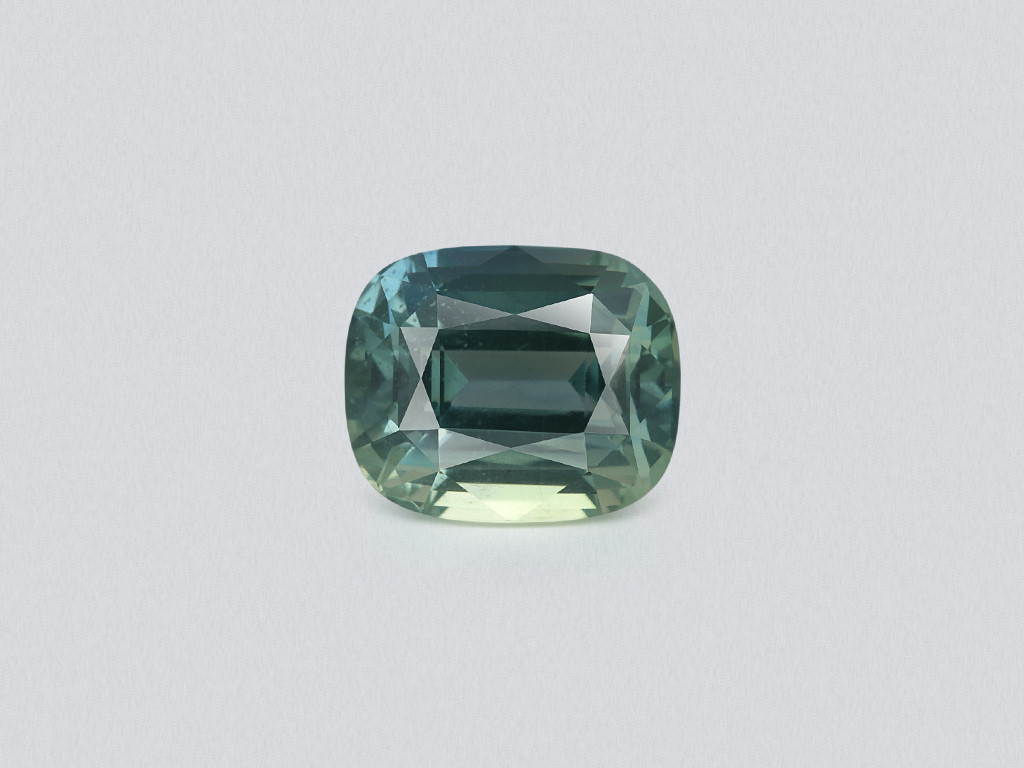 Unheated Teal sapphire cushion cut 13.05 carats, Tanzania Image №1