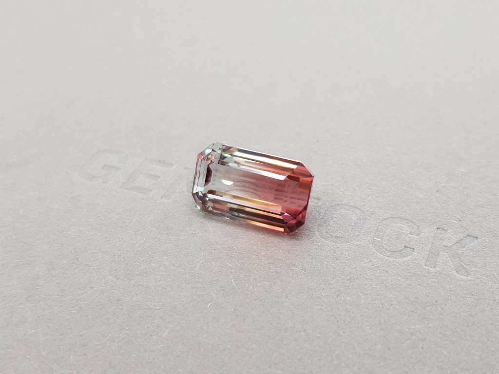 Octagon cut polychrome tourmaline 8.49 ct Image №3