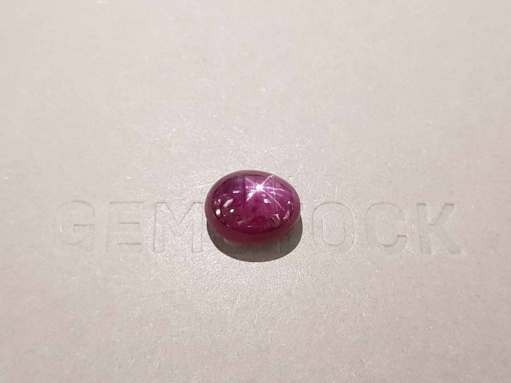 Natural star ruby in cabochon cut 7.90 ct, Burma Image №1