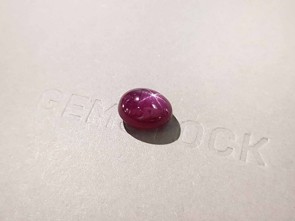 Natural star ruby in cabochon cut 7.90 ct, Burma Image №4
