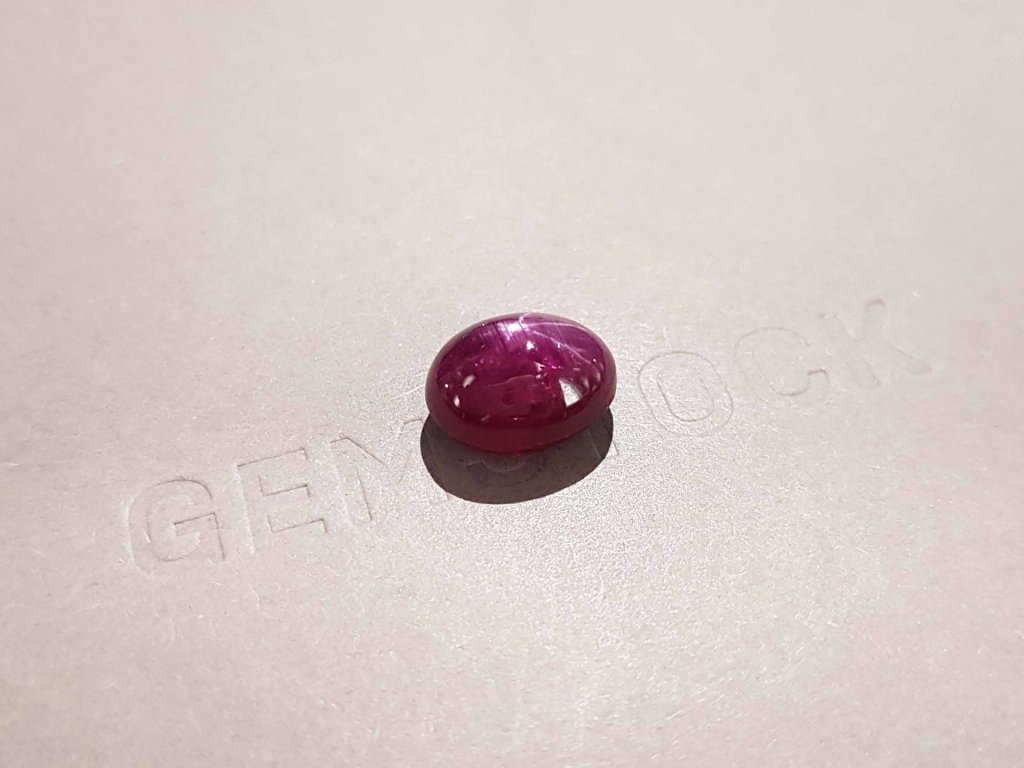 Natural star ruby in cabochon cut 7.90 ct, Burma Image №3