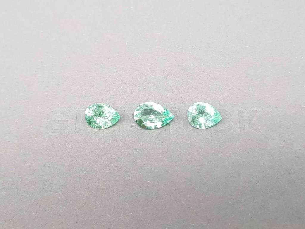 Set of pear cut Paraiba tourmalines 3.13 ct, Mozambique Image №2