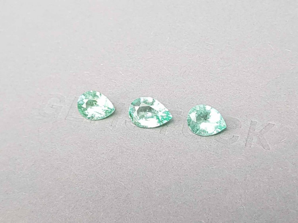 Set of pear cut Paraiba tourmalines 3.13 ct, Mozambique Image №4