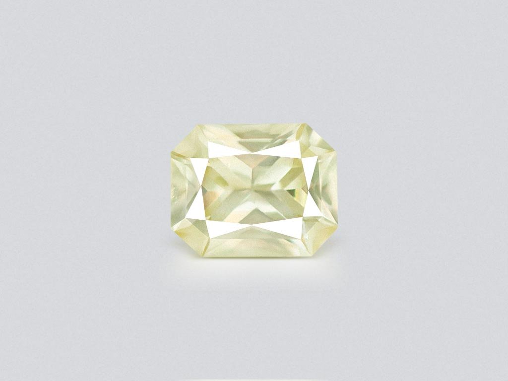 Untreated pastel yellow sapphire in radiant cut 0.75 carats, Madagascar  Image №1