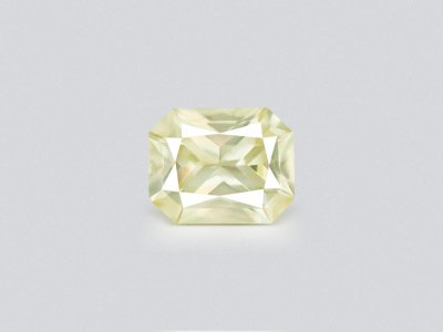 Untreated pastel yellow sapphire in radiant cut 0.75 carats, Madagascar  photo