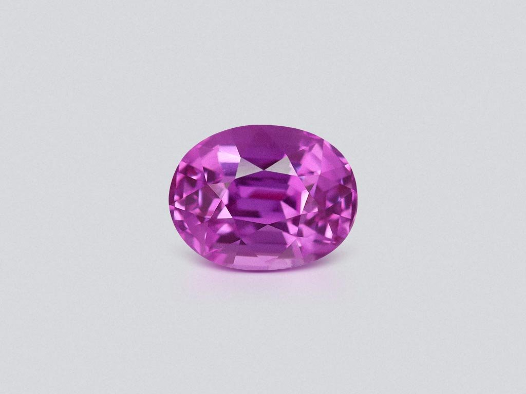 Vivid Pink unheated oval cut sapphire 5.14 carats, Sri Lanka Image №1