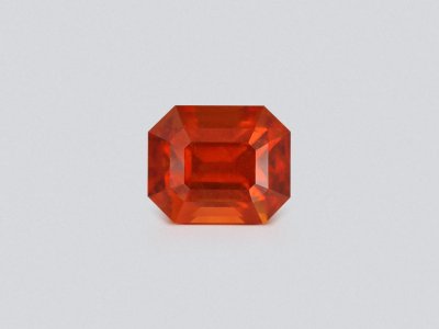 Octagon cut orange spessartine garnet 3.18 carats, Africa photo