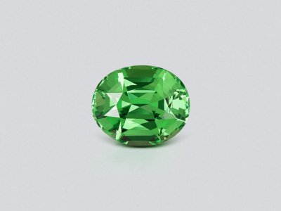 Intense Green tsavorite garnet in oval cut 1.29 carats, Tanzania photo