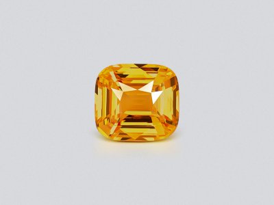 Orange-yellow sapphire in cushion cut 2.00 carats, Sri Lanka  photo