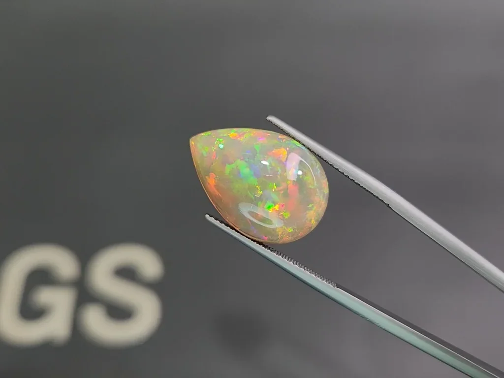 Black opal cabochon cut 11.56 carats, Ethiopia Image №3