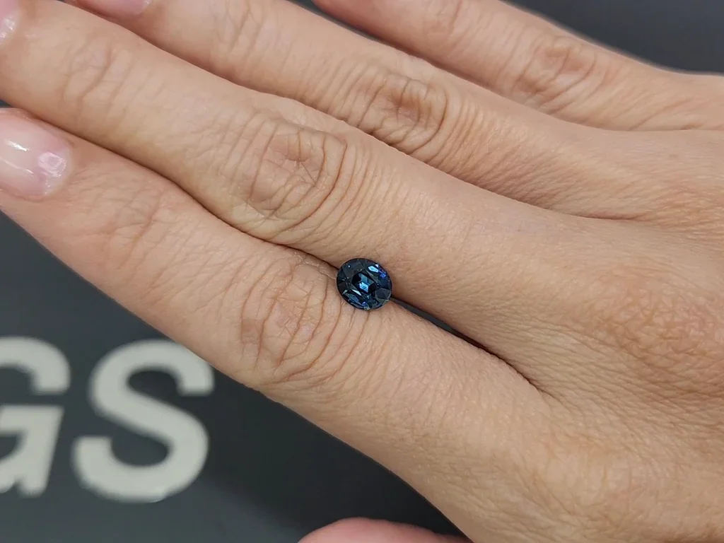 Unheated sapphire Teal oval cut 1.10 carats, Sri Lanka Image №2