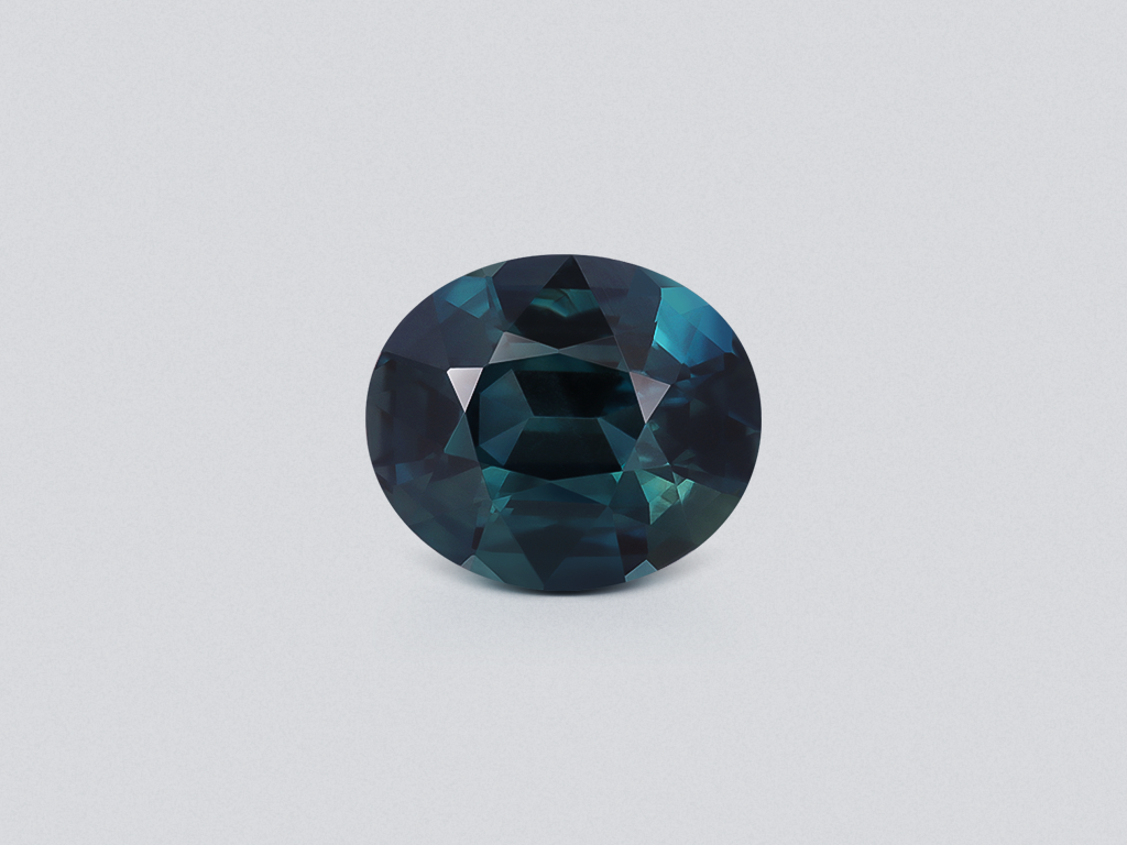 Unheated sapphire Teal oval cut 1.10 carats, Sri Lanka Image №1