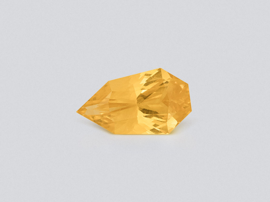 Yellow sapphire step pear cut 3.05 carats,  Sri Lanka Image №1