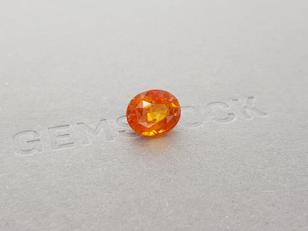 Bright orange sapphire 5.41 ct, Sri Lanka Image №2