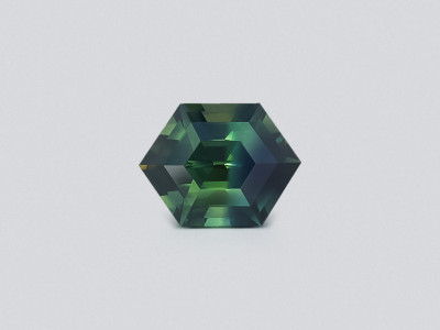 Sapphire Teal hexagon cut 3.52 carats  Madagascar photo