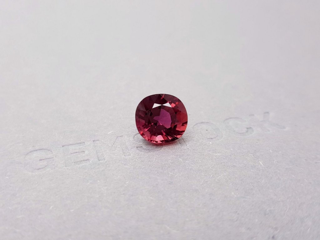 Vivid red rubellite tourmaline in cushion cut 3.71 ct Image №2