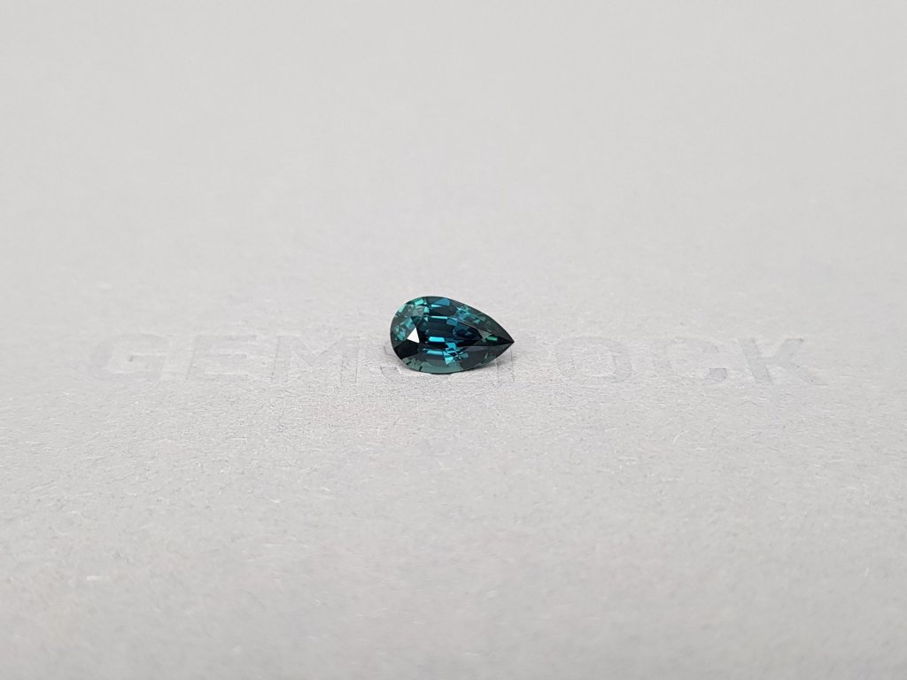 Unheated teal pear cut sapphire 1.26 ct, Madagascar Image №2