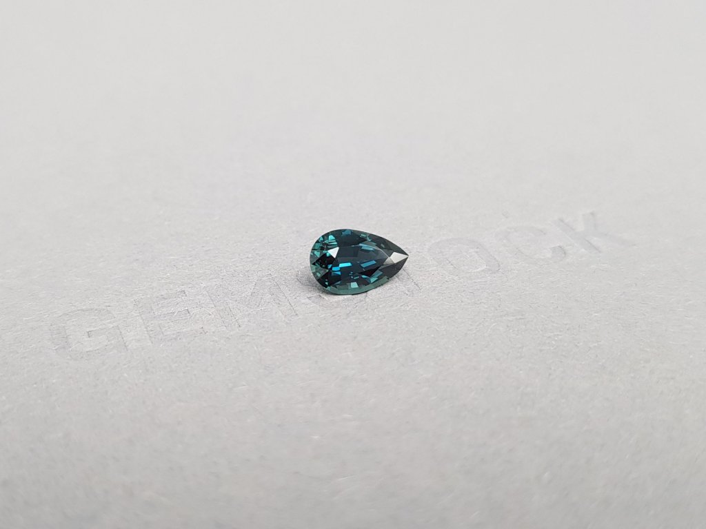 Unheated teal pear cut sapphire 1.26 ct, Madagascar Image №3