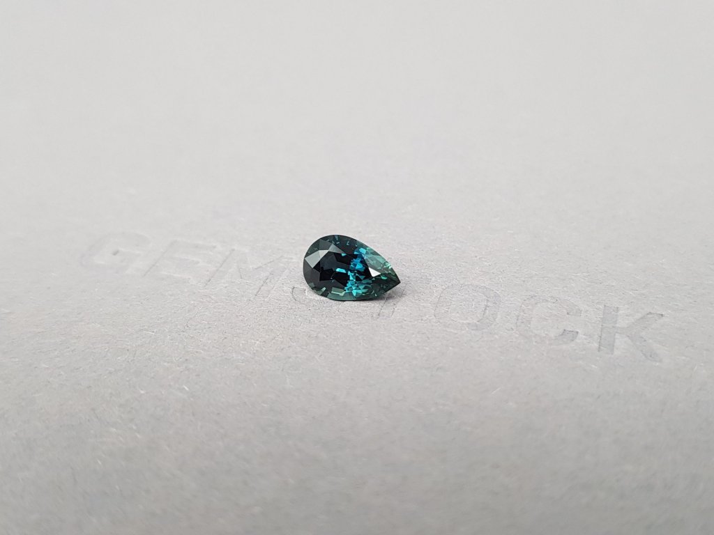 Unheated teal pear cut sapphire 1.26 ct, Madagascar Image №4