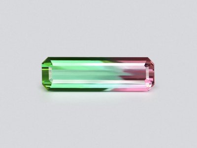 Bi-color watermelon tourmaline in octagon cut 5.24 carats, Africa photo