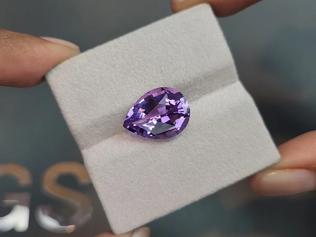 Amethyst in a high precision pear cut 5.00-7.00 carats, Brazil Image №4