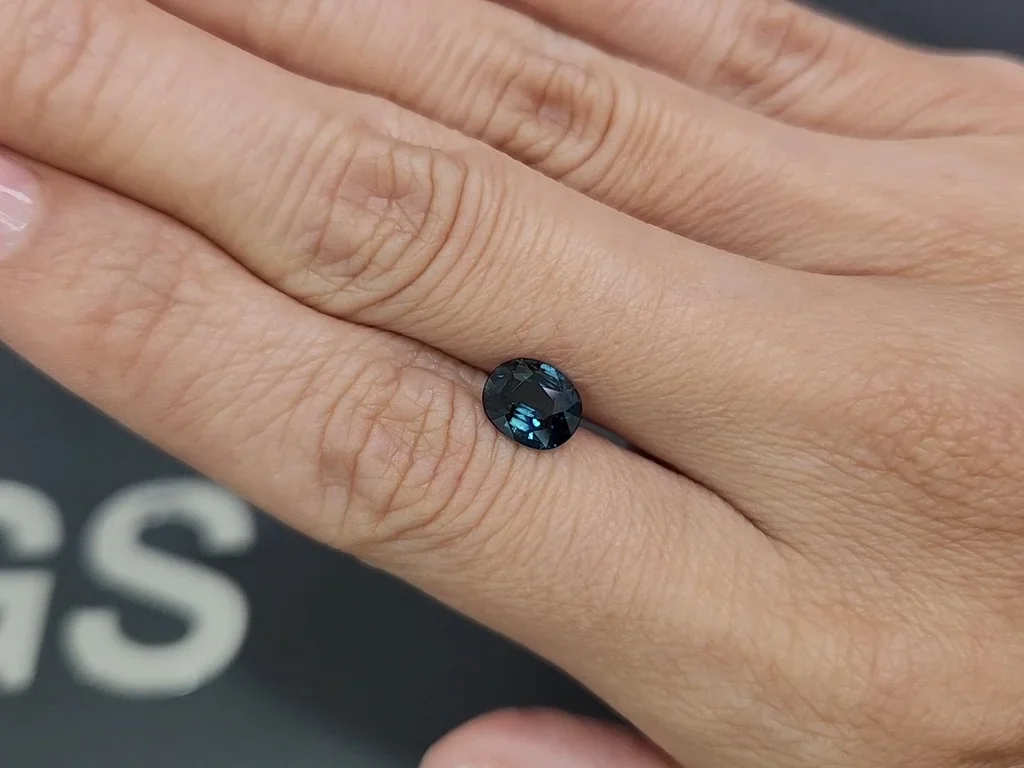 Unheated Teal sapphire oval cut 1.49 carats, Sri Lanka Image №2