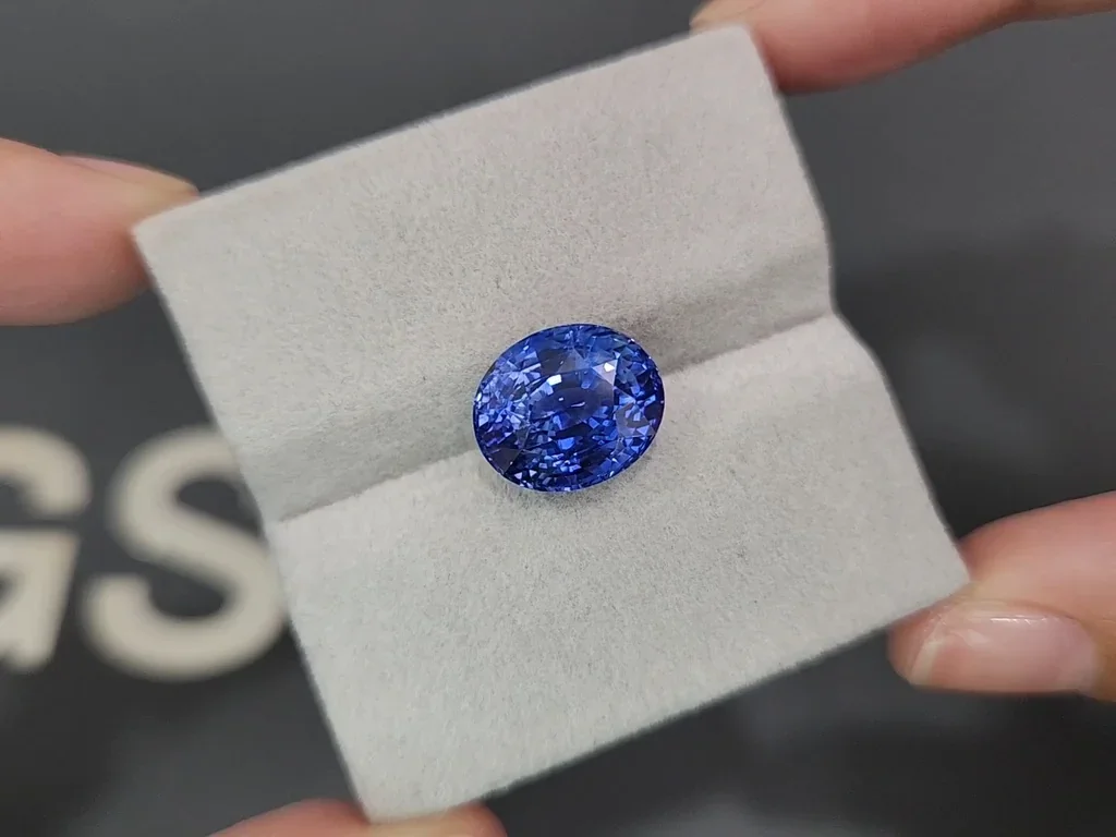 Unheated sapphire Cornflower Blue oval cut 9.03 carats, Sri Lanka Image №4