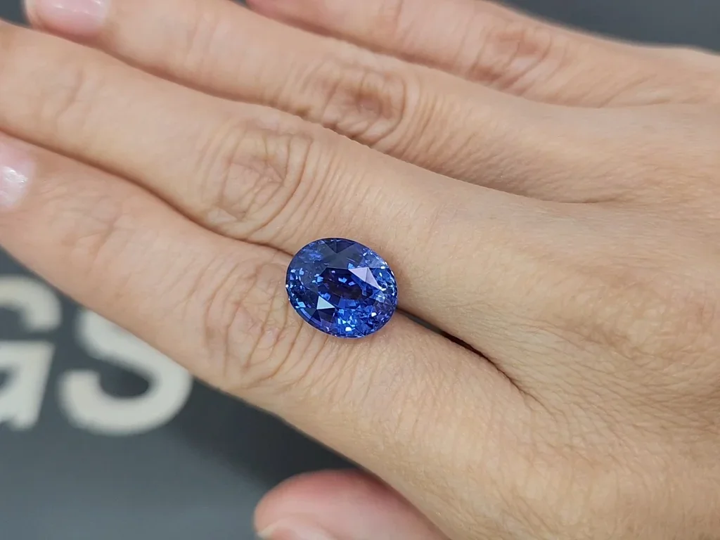 Unheated sapphire Cornflower Blue oval cut 9.03 carats, Sri Lanka Image №2