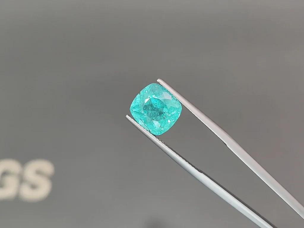 Tourmaline Paraiba cushion cut 4.31 carats, Africa Image №3