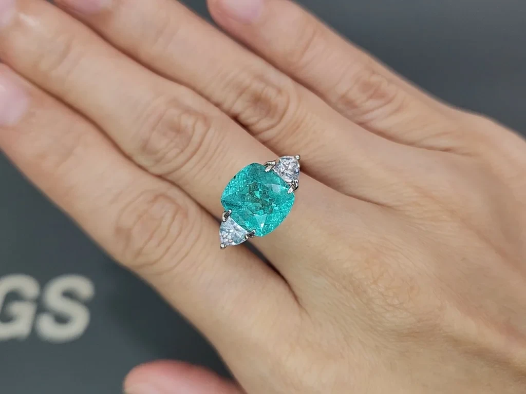 Tourmaline Paraiba cushion cut 4.31 carats, Africa Image №5