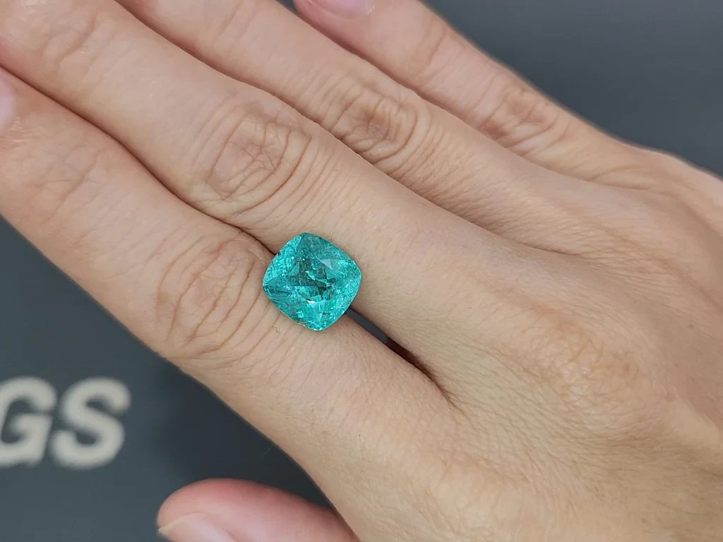 Tourmaline Paraiba cushion cut 4.31 carats, Africa Image №2