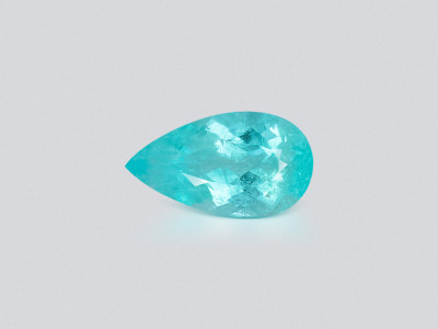Neon Paraiba tourmaline greenish blue pear cut 3.73 carats, Mozambique photo