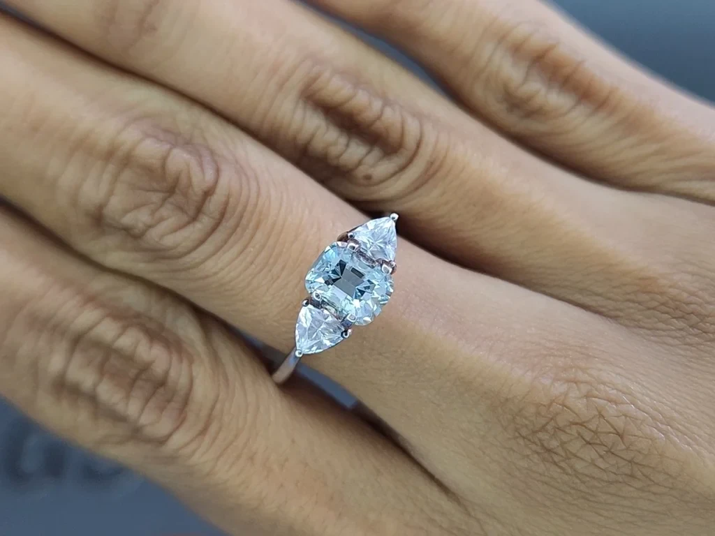 Aquamarine cushion cut 1.19 carats, Madagascar  Image №5